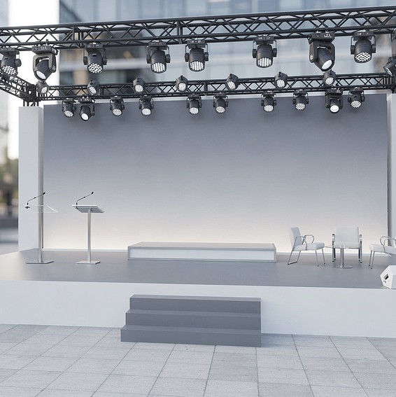 Palco e iluminação